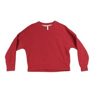 FABLETICS Cropped Pullover Sweatshirt Womens SZ S Heather Brick‎ Red Long Sleeve